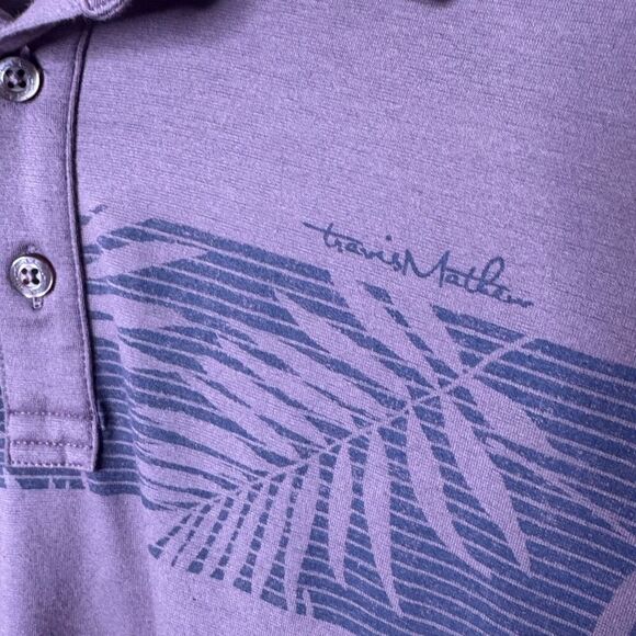 Travis Mathew Shirt Mens Large Purple Polo Cotton Soft Short Sleeve Preppy Golf - Picture 5 of 10